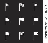 icons for theme flag. black... | Shutterstock .eps vector #643282915