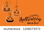 halloween greeting card or... | Shutterstock .eps vector #1208273572