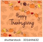 happy thanksgiving greeting... | Shutterstock .eps vector #331644632