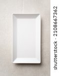Rectangular white plate on a...