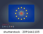 spread of omicron in europe | Shutterstock .eps vector #2091661105
