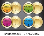 set of 4 color  yellow  green ... | Shutterstock .eps vector #377629552