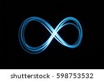 Light painting infinity symbol