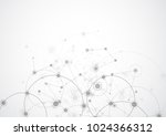abstract connecting dots and... | Shutterstock .eps vector #1024366312