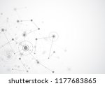 abstract connecting dots and... | Shutterstock .eps vector #1177683865
