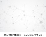 abstract connecting dots and... | Shutterstock .eps vector #1206679528