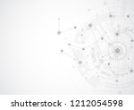 abstract connecting dots and... | Shutterstock .eps vector #1212054598