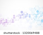 abstract hexagonal molecular... | Shutterstock .eps vector #1320069488