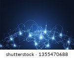 global network connection.... | Shutterstock .eps vector #1355470688
