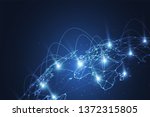 global network connection.... | Shutterstock .eps vector #1372315805