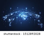 global network connection.... | Shutterstock .eps vector #1512892028