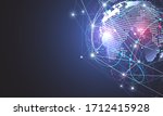 global network connection.... | Shutterstock .eps vector #1712415928