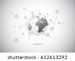 global network connection.... | Shutterstock .eps vector #612613292
