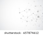 abstract connecting dots and... | Shutterstock .eps vector #657874612