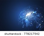 global network connection.... | Shutterstock .eps vector #778217542