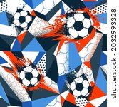 abstract seamless football... | Shutterstock .eps vector #2032993328