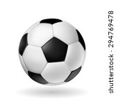 High Detail Vector Soccer Ball.