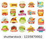 fast food vector icons and... | Shutterstock .eps vector #1235870002