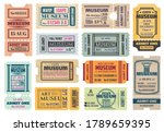 museum retro tickets  admits... | Shutterstock .eps vector #1789659395