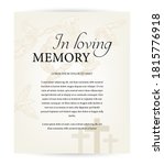 Funeral Card Vector Template ...