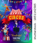 Top Tent Circus Show Vector...