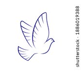 dove symbol of piece and hope... | Shutterstock .eps vector #1886019388