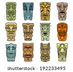 tribal masks of idols and... | Shutterstock . vector #192233495