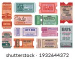 city bus ride retro tickets... | Shutterstock .eps vector #1932644372
