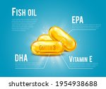 Fish Oil Pills Content Vector...
