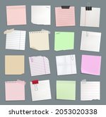 blank paper notes  sticker... | Shutterstock .eps vector #2053020338