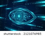 cyber spy technology  virtual... | Shutterstock .eps vector #2121076985