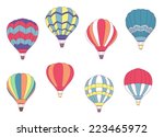 Set Of Colored Hot Air Balloons ...