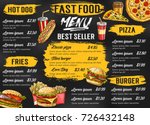 fast food menu template for... | Shutterstock .eps vector #726432148