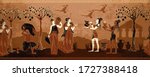 ancient greece. horizontal... | Shutterstock .eps vector #1727388418