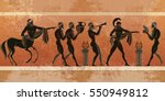ancient greece scene. black... | Shutterstock .eps vector #550949812