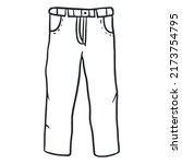 doodle pants simple. high... | Shutterstock .eps vector #2173754795