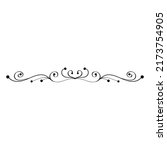 floral swirls line ornament 2.... | Shutterstock .eps vector #2173754905