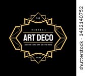 art deco badge vintage logo... | Shutterstock .eps vector #1432140752