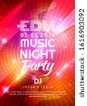 dj music night party edm poster ... | Shutterstock .eps vector #1616903092