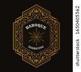 baroque vintage badge western... | Shutterstock .eps vector #1650405562