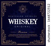 whiskey vintage frame label... | Shutterstock .eps vector #1668722512