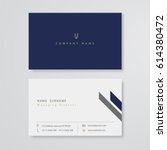 business card flat design... | Shutterstock .eps vector #614380472