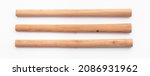 New wooden long stick isolated...