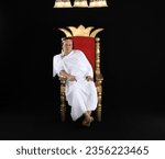 portrait of a roman emperor on a throne