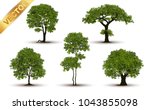 collection  beautiful tree... | Shutterstock .eps vector #1043855098