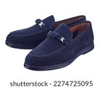 Men's Classic Blue Suede Shoes...