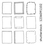 set of hand drawn doodle frames | Shutterstock .eps vector #1236091102