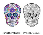 Mexican Sugar Skull Coloring...