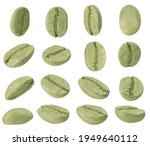 set of green coffee beans from... | Shutterstock . vector #1949640112