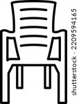 Plastic Chair Vector Icon. Can...